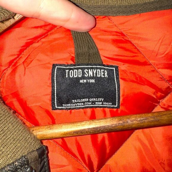 Todd Snyder Camo Green Quilted Full Zip Puffer Jacket Men’s Sz M - Picture 3 of 6